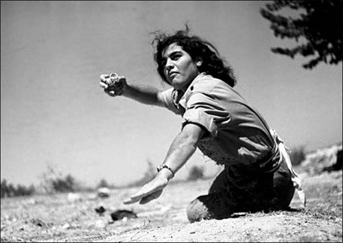 David Rubinger - Young Haganah girl. Israel.